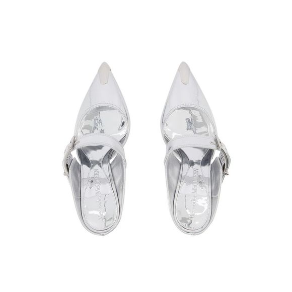 Alexander Mcqueen Flat Shoes -  - Grey - Leather - Picture 4 of 4